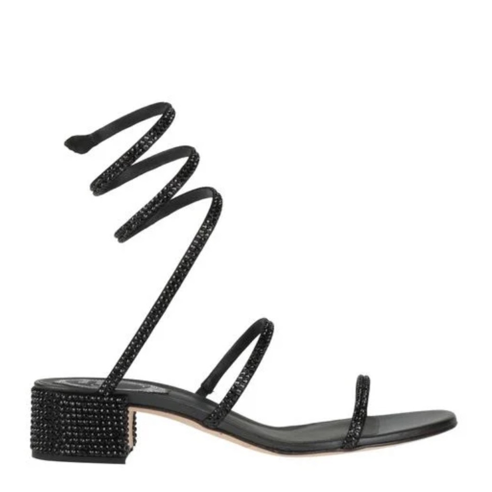 Rene Caovilla Black Cleo Embellished Sandal